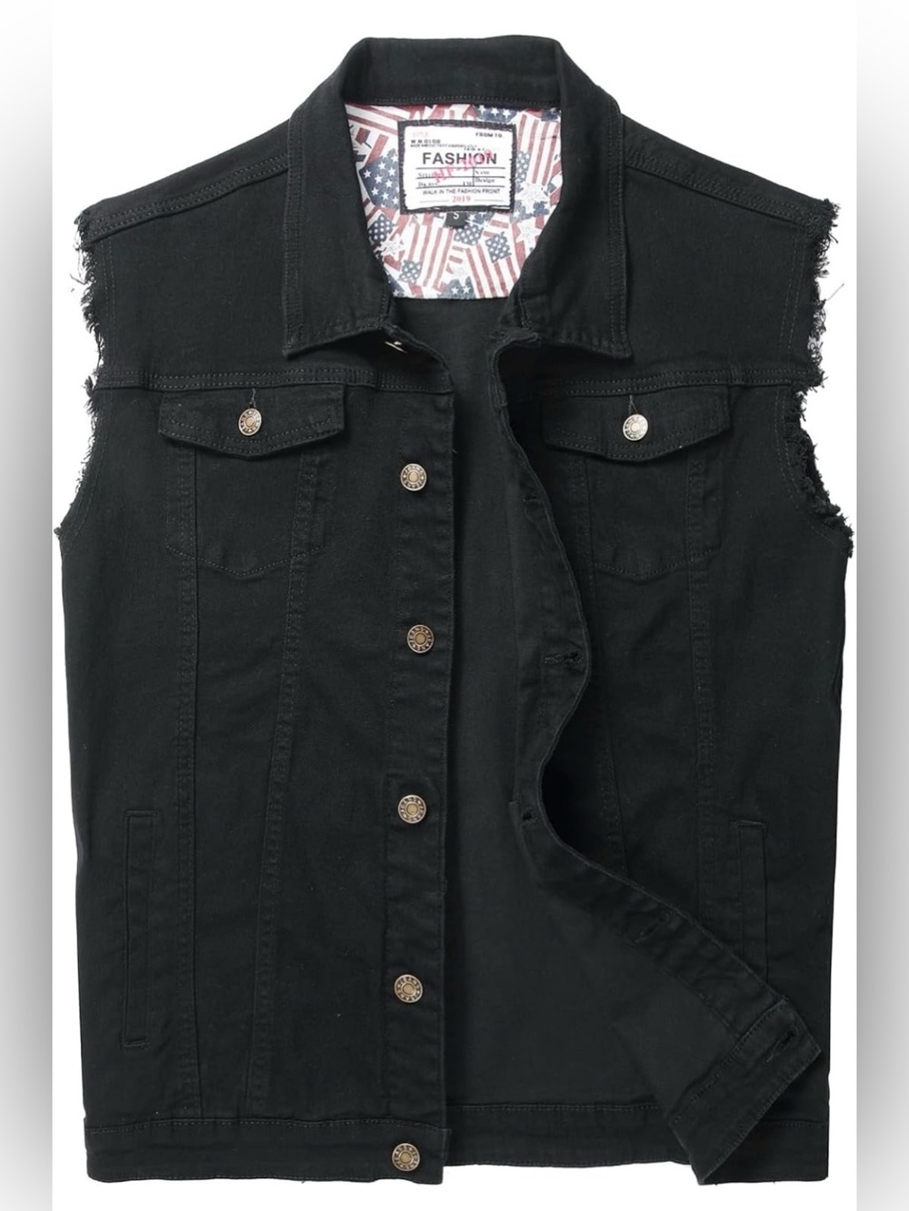 Men's Denim Vest,Sleeveless Jean Jacke